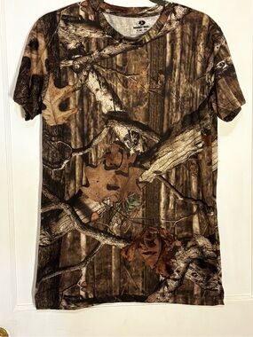 Mossy Oak RealTree Woodland Camo Short Sleeve Tee - Brown/Green